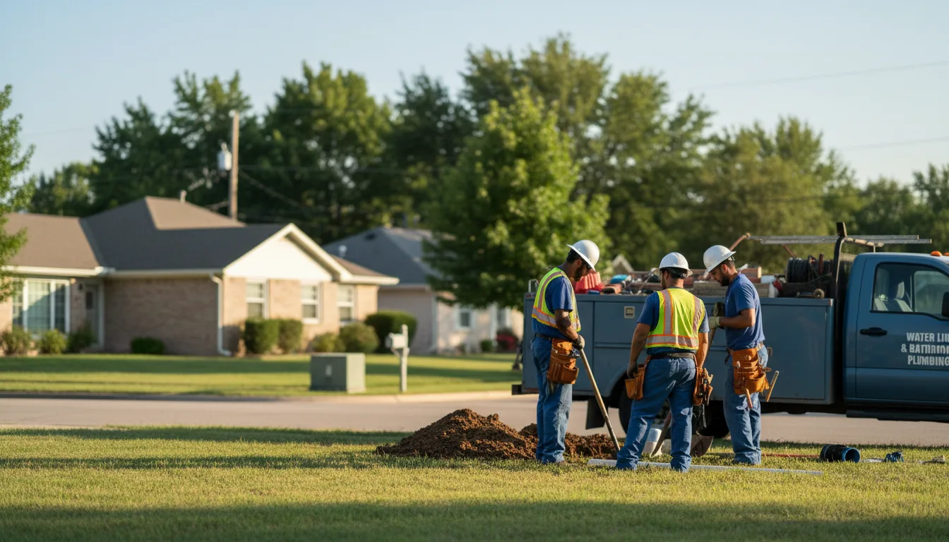 Residential water line and bathroom plumbing service in Wooton, KY